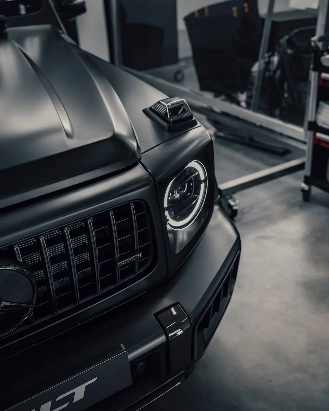 Mattschwarzer AMG G63 nach Pflege und Detailing bei CULT.